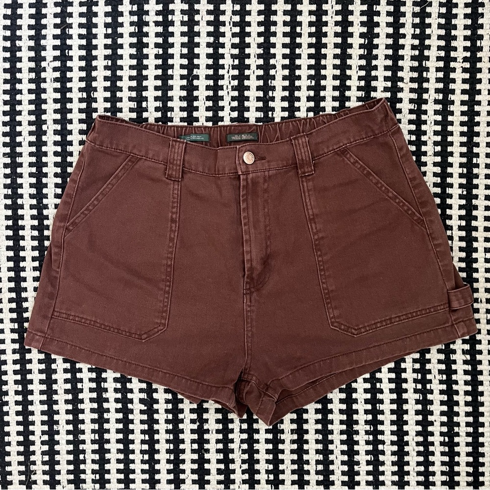 Wild Fable Super High Rise Utility Brown Shorts Size 12